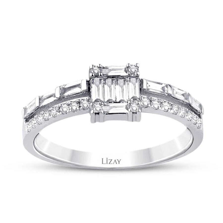 0.47 Carat Diamond Baguette Ring