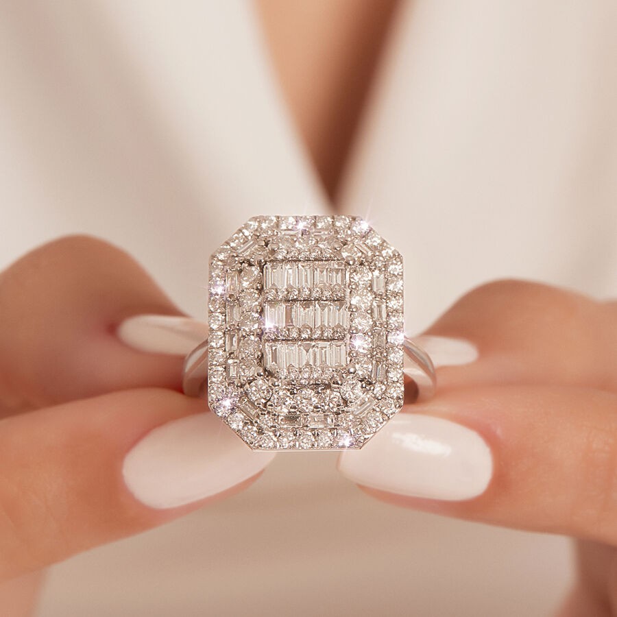 1.14 Carat Diamond Baguette Ring