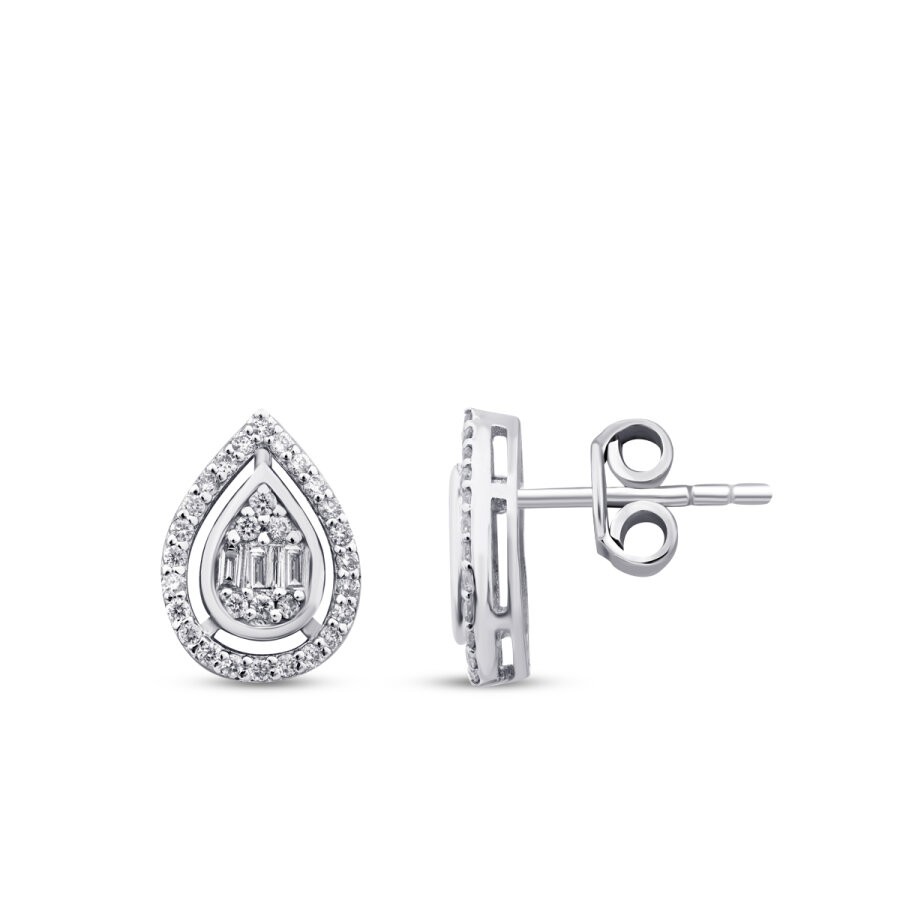0.31 Carat Diamond Baguette Earrings