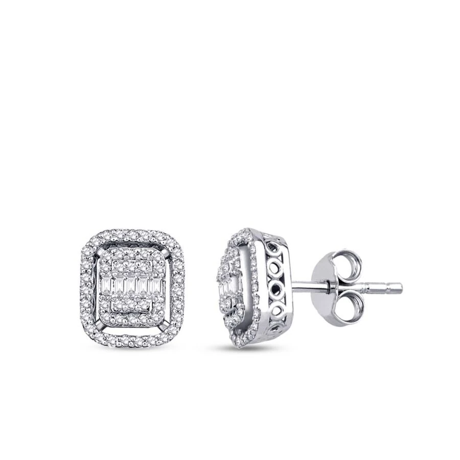0.36 Carat Diamond Baguette Earrings