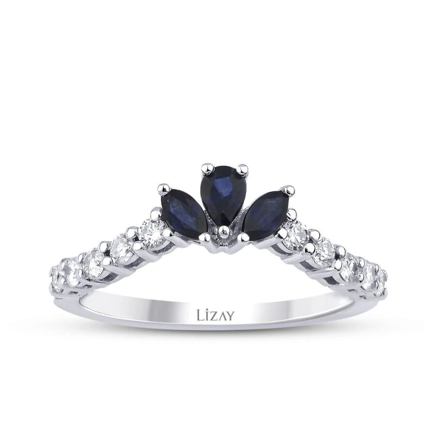 0.65 ct. Diamant Saphir Ring