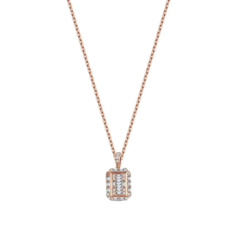 0.37 Carat Diamond Baguette Necklace