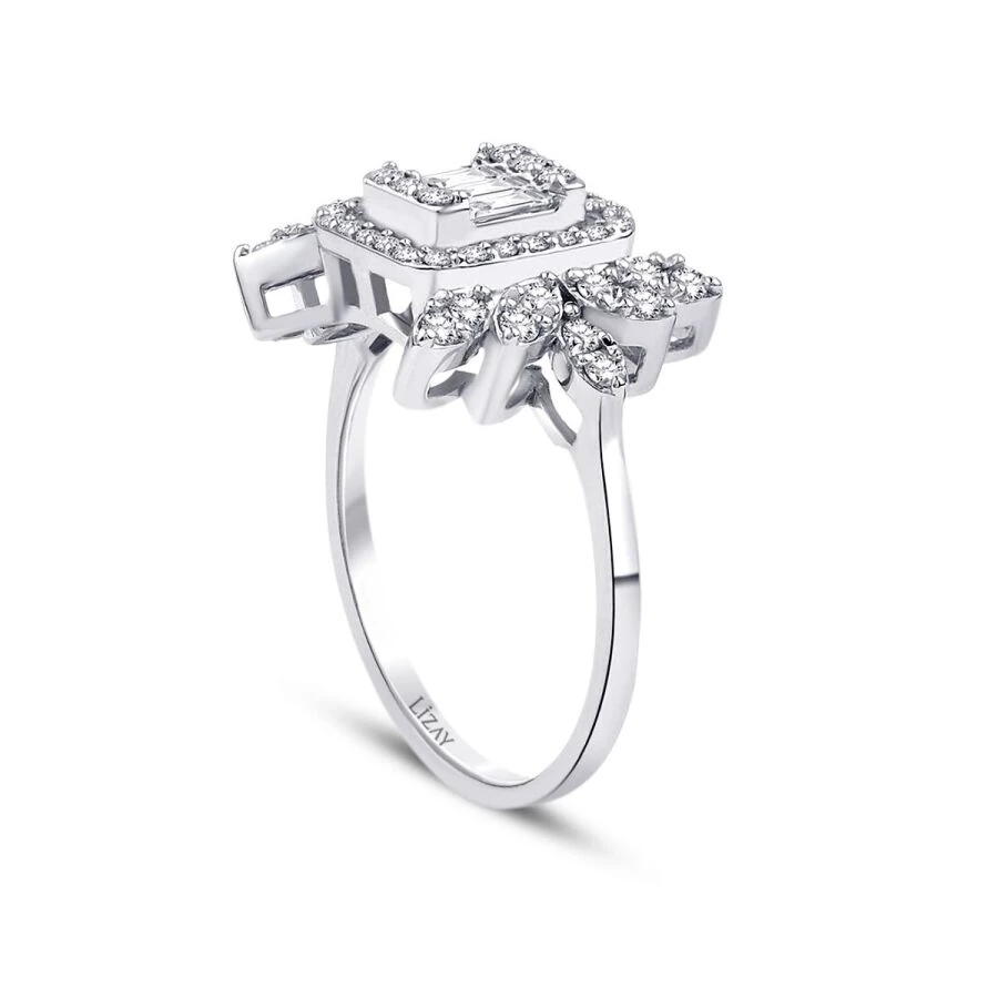 0.58 Carat Diamond Baguette Ring