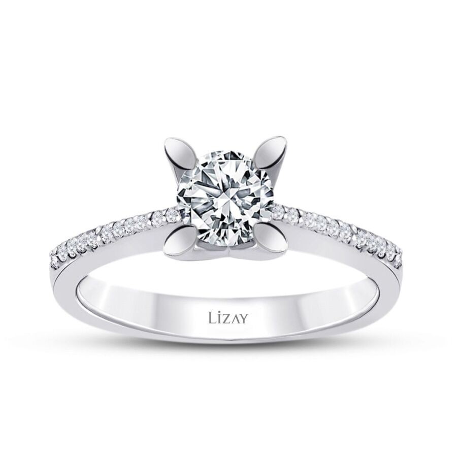 0.61 Carat Diamond Round Solitaire Engagement Ring