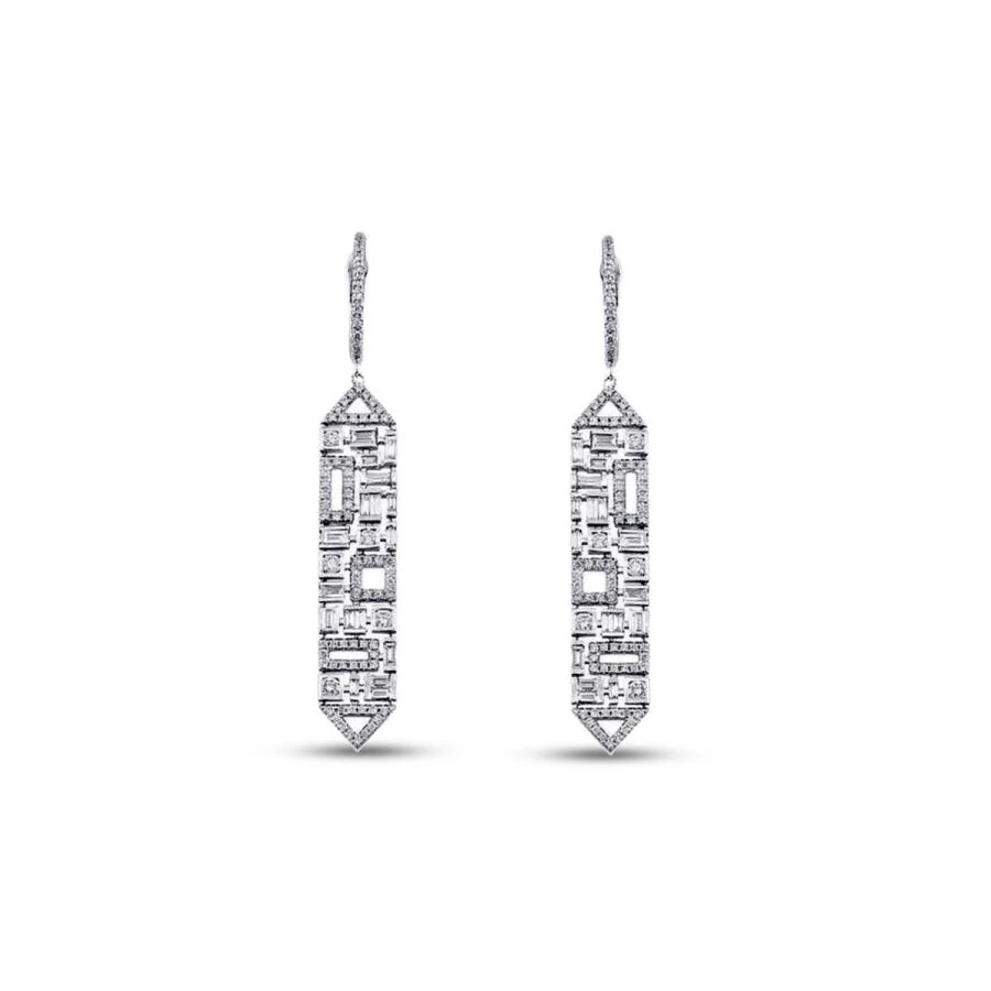 0.65 Carat Diamond Baguette Earrings