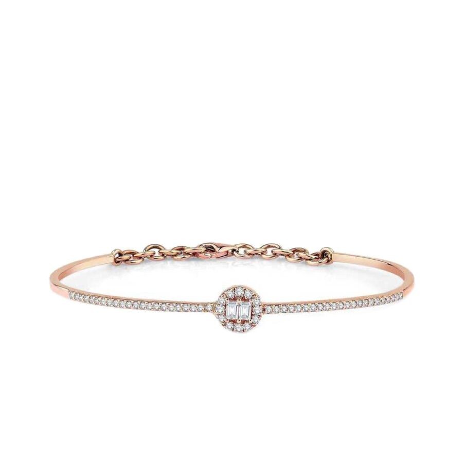 0.50 Carat Diamond Baguette Bangle