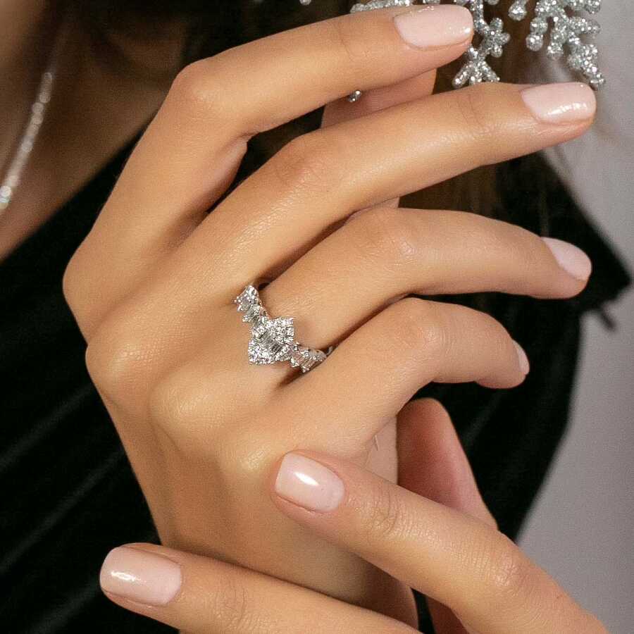 0.80 Carat Diamond Baguette Ring