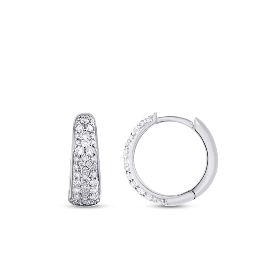 0.83 Carat Diamond Hoop Earrings