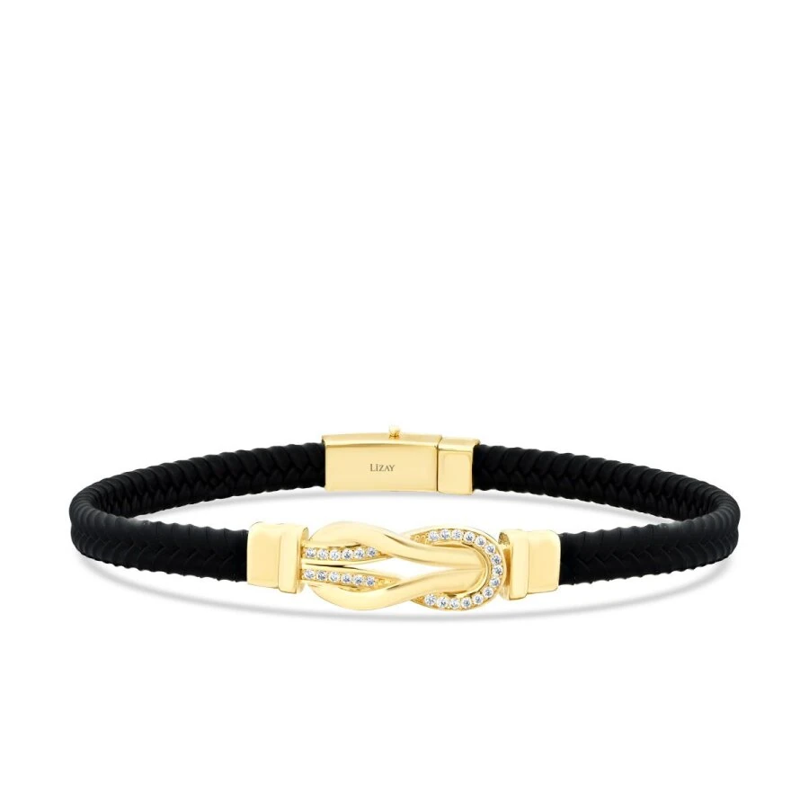 Gold Stone Infinity Men’s Bracelet