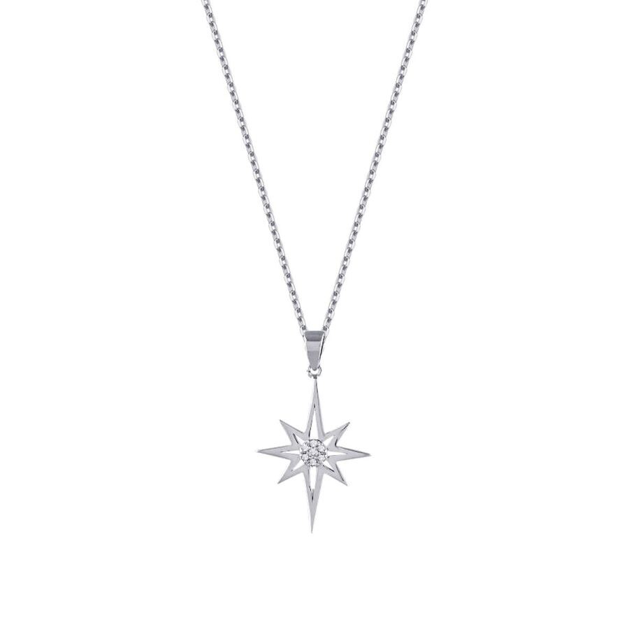 0.04 Carat Diamond Star Necklace