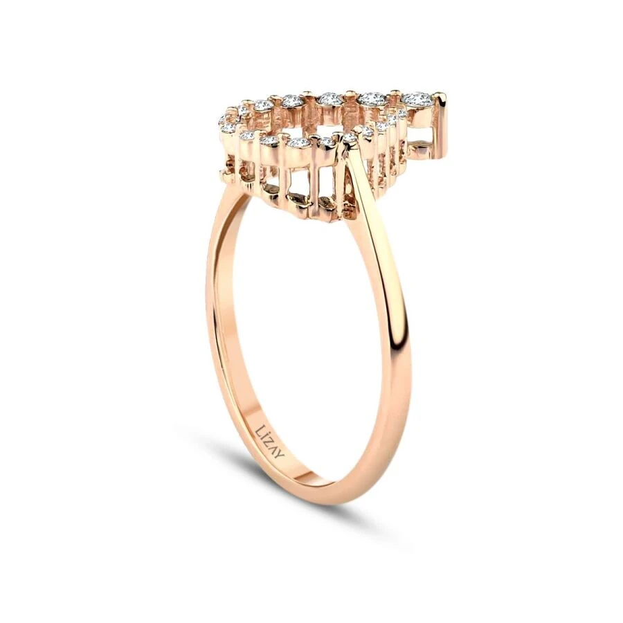 0.19 Carat Diamond Rose Gold Trend Ring