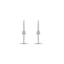 0.70 Carat Diamond Hoop Earrings