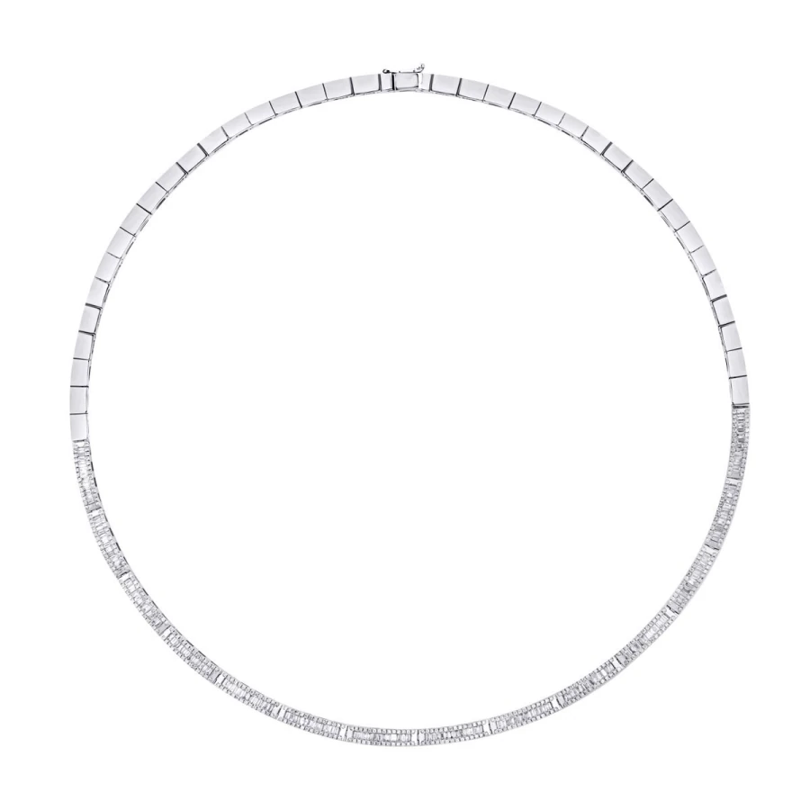 2.56 Carat Diamond Baguette Neckband