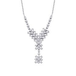 0.45 Carat Diamond Baguette Necklace