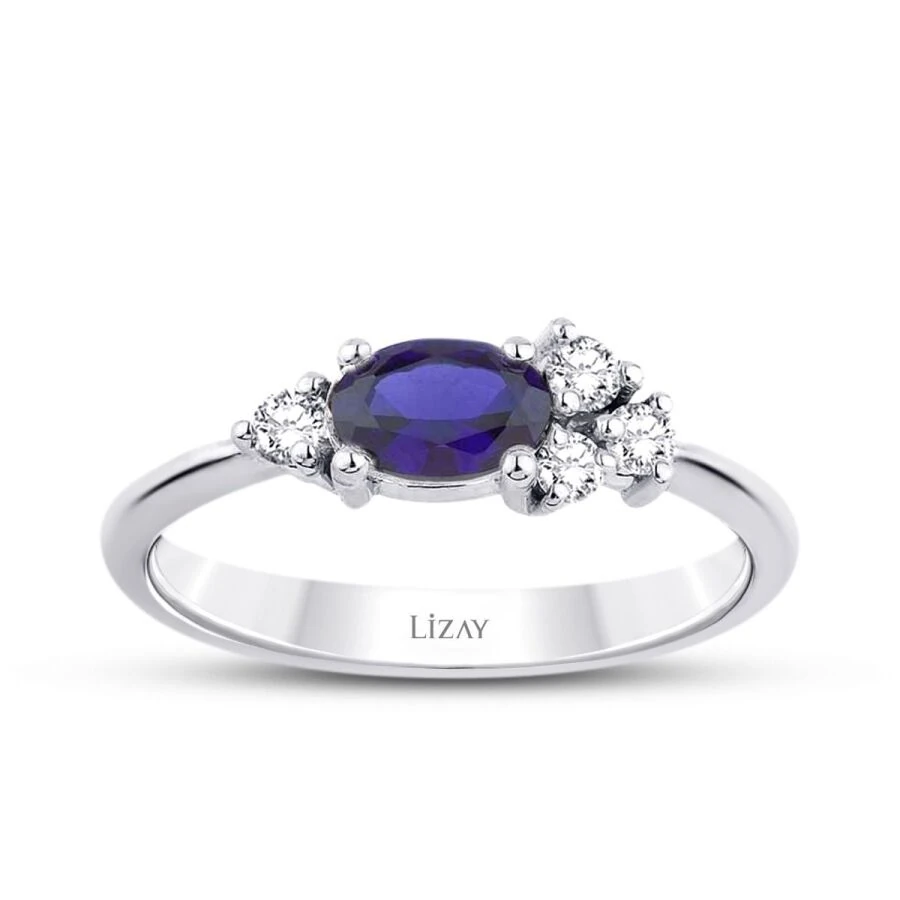 0.73 ct. Diamant Saphir Ring