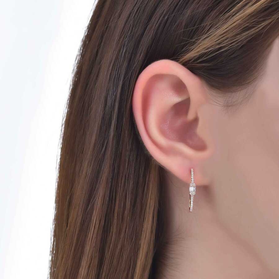 0.30 Carat Diamond Hoop Earrings