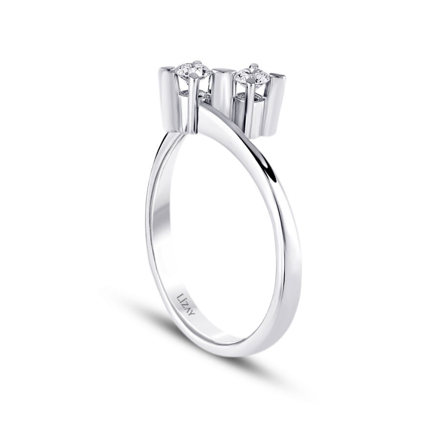 0.16 Carat Diamond You and Me Engagement Ring
