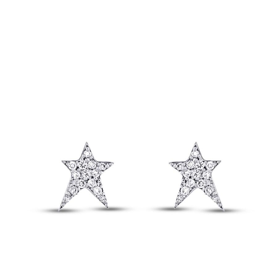 0.16 Carat Diamond Star Earrings