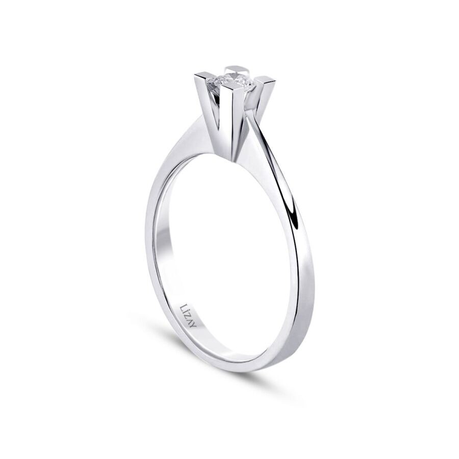 0.10 Carat Diamond Round Solitaire Engagement Ring