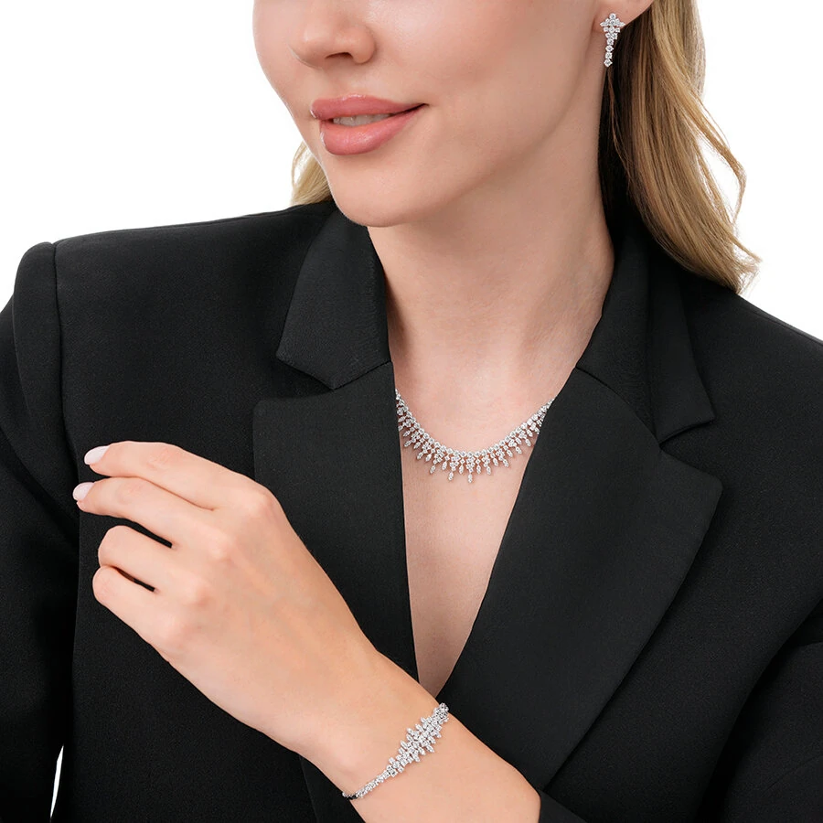 Gold Stone Trend Collar Necklace