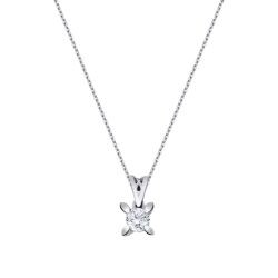0,16 Karat Diamant Solitär Halskette