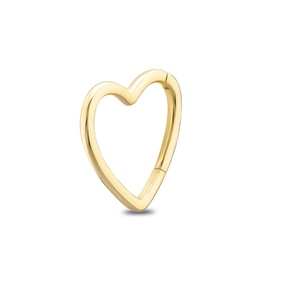 Gold Heart Tragus Earring