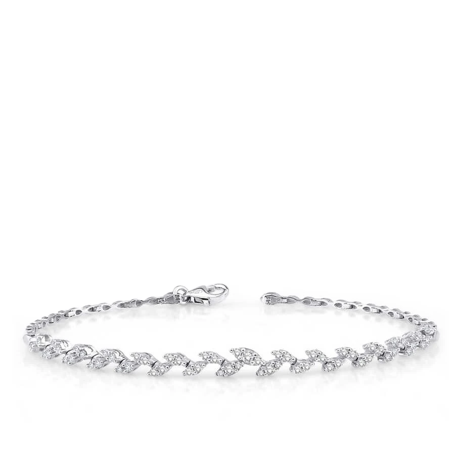 Gold Leaf Tennis Bracelet