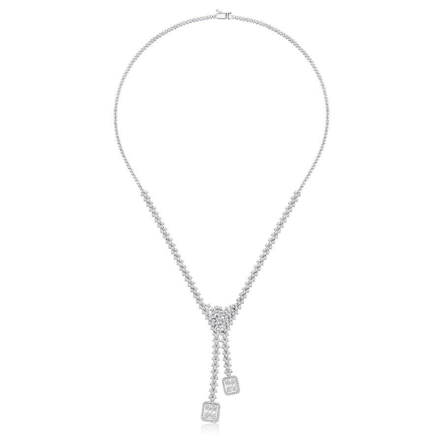 5,11 Karat Diamant Baguette Halskette