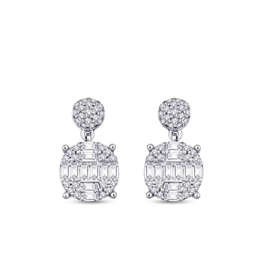 0,78 Karat Diamant Baguette Ohrringe