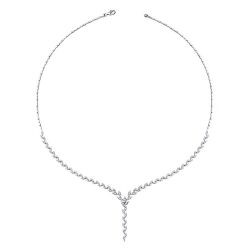Gold Tennis Choker mit Blättern