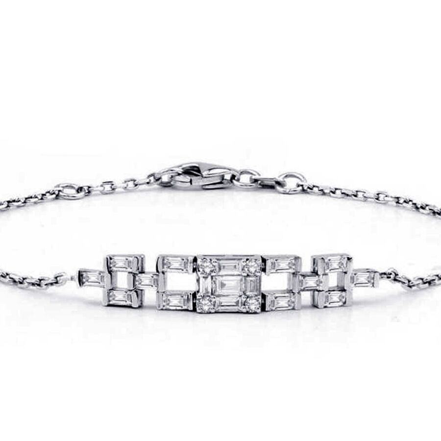 0.71 Carat Diamond Baguette Bracelet