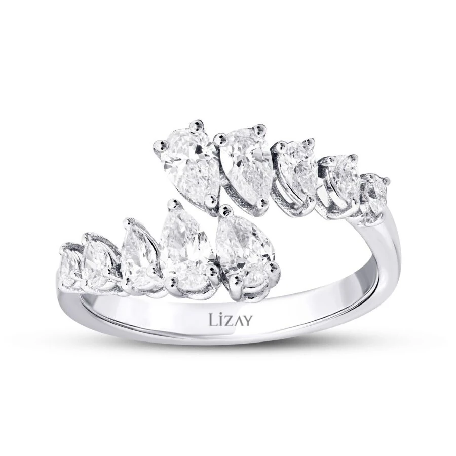 1.08 Carat Diamond Pear Ring