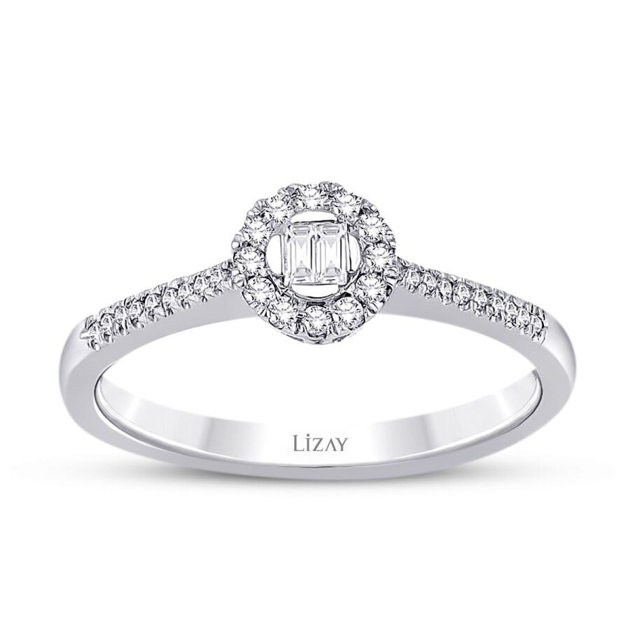 0.14 Carat Diamond Baguette Ring