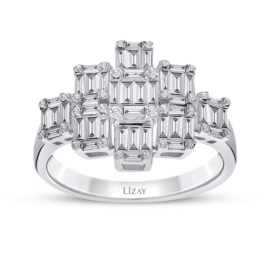 0.87 Carat Diamond Baguette Ring