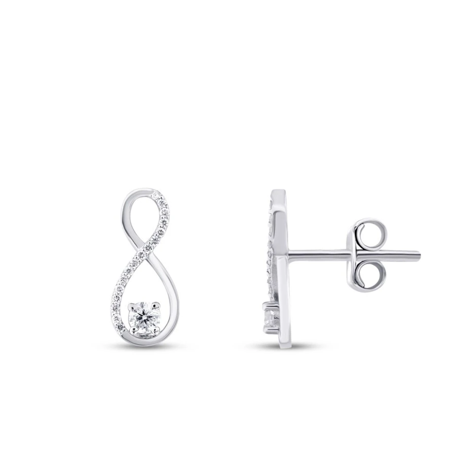 0.18 Carat Diamond Infinity Earrings