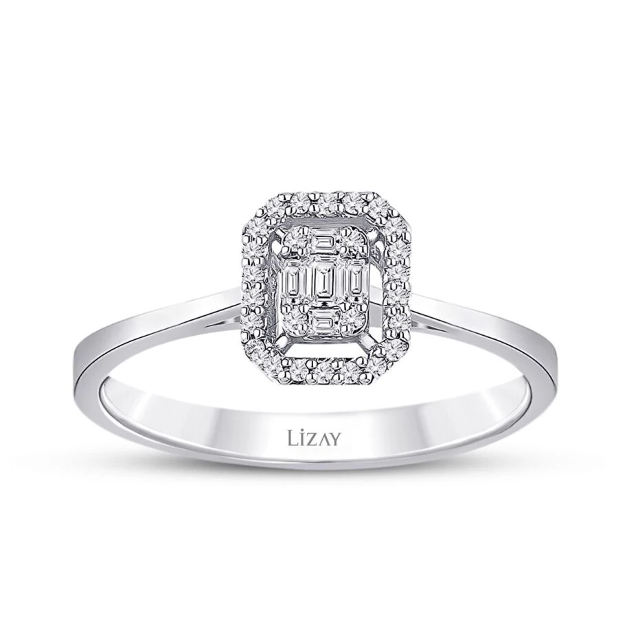 0.19 Carat Diamond Baguette Ring