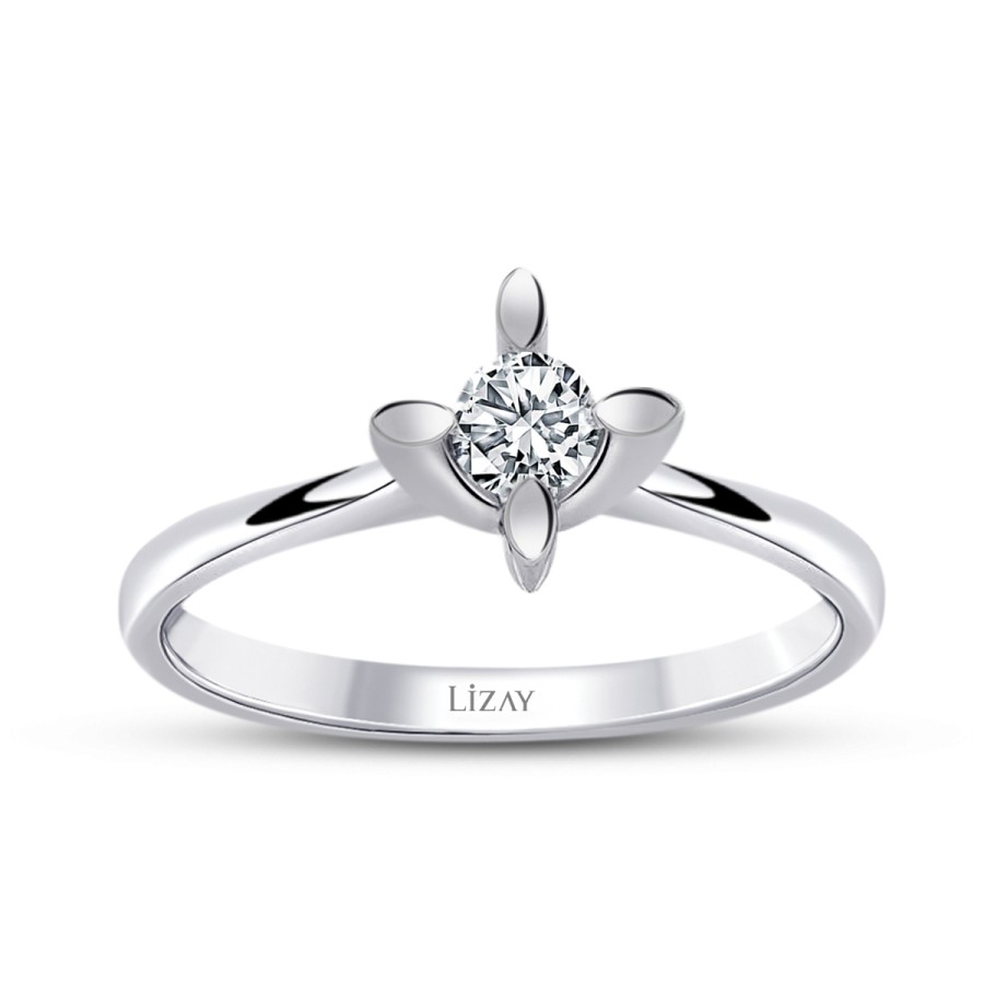0,20 Karat Diamant Runder Solitär Verlobungsring