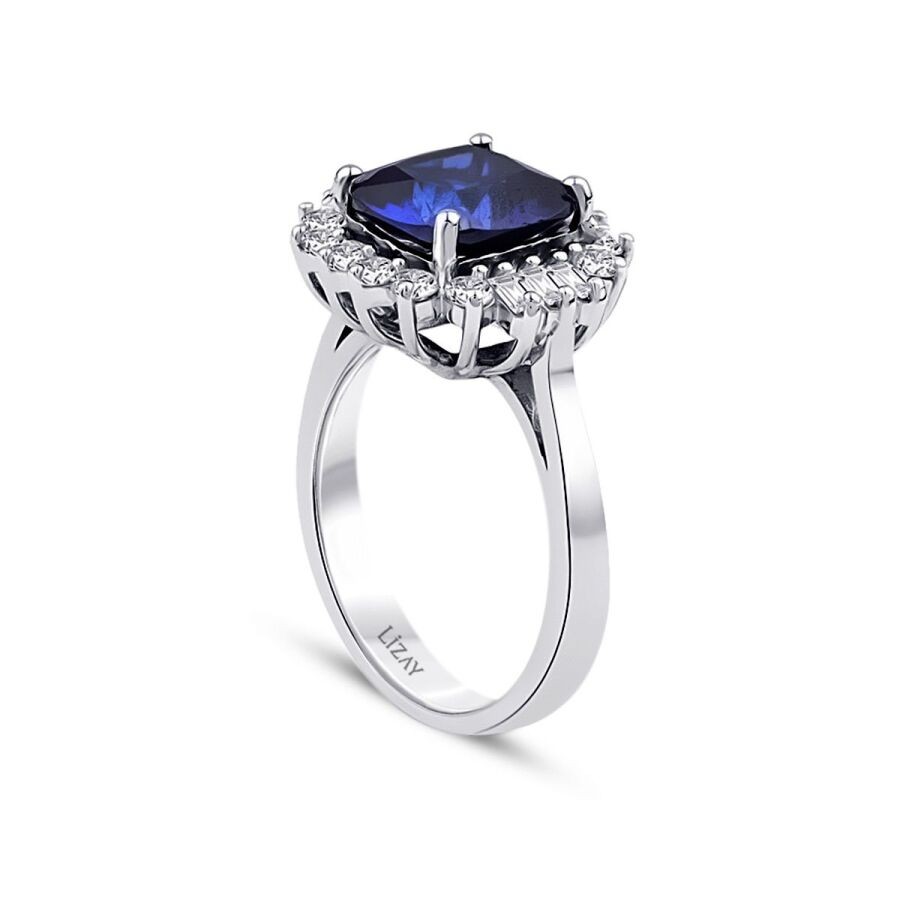 4,16 Karat Diamant Saphir Ring