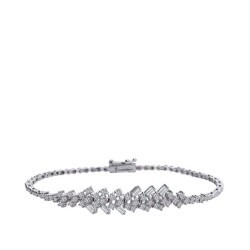 0.99 Carat Diamond Baguette Bangle