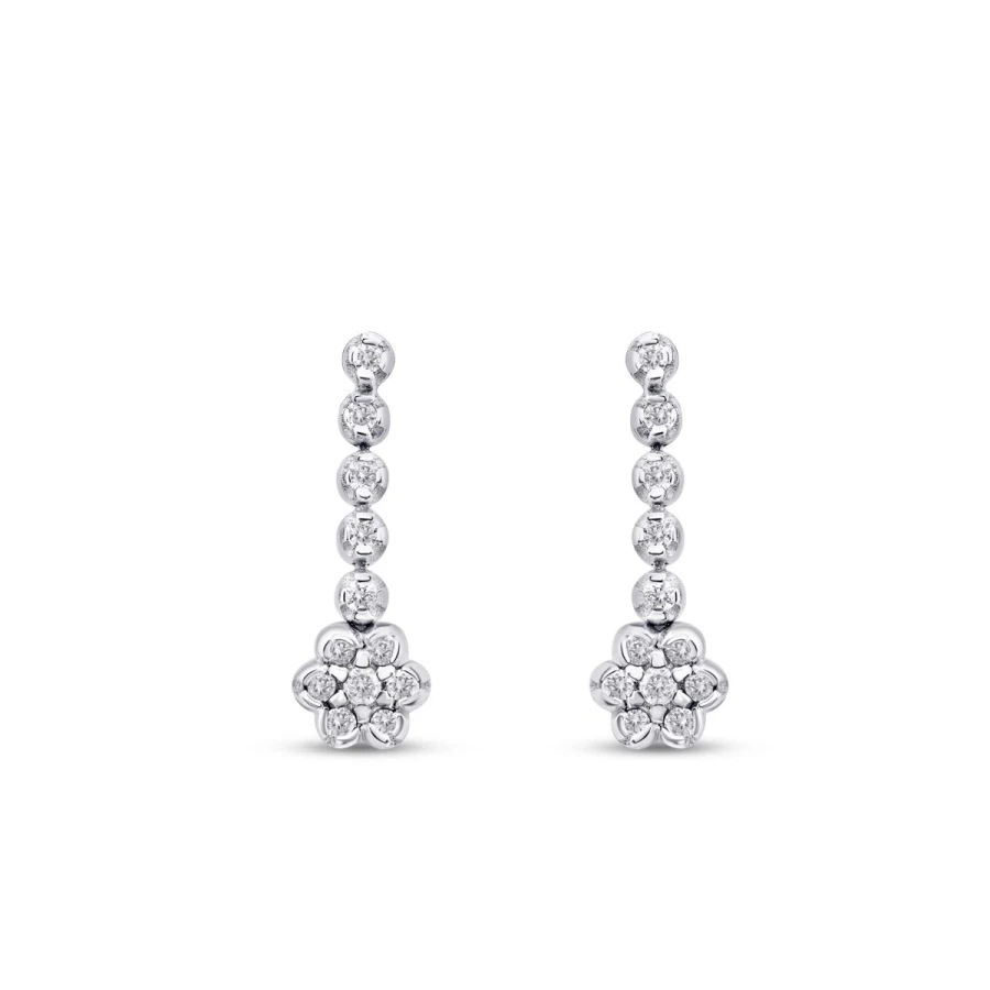 0.17 ct. Diamant Blumen Trend Ohrringe
