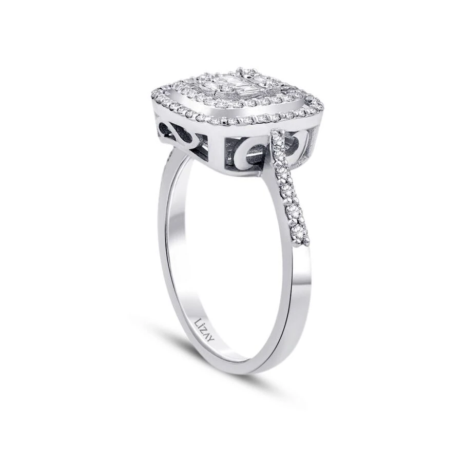 0.46 Carat Diamond Baguette Ring