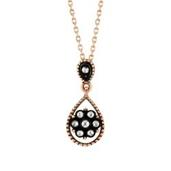 0.09 Carat Diamond Rose Necklace