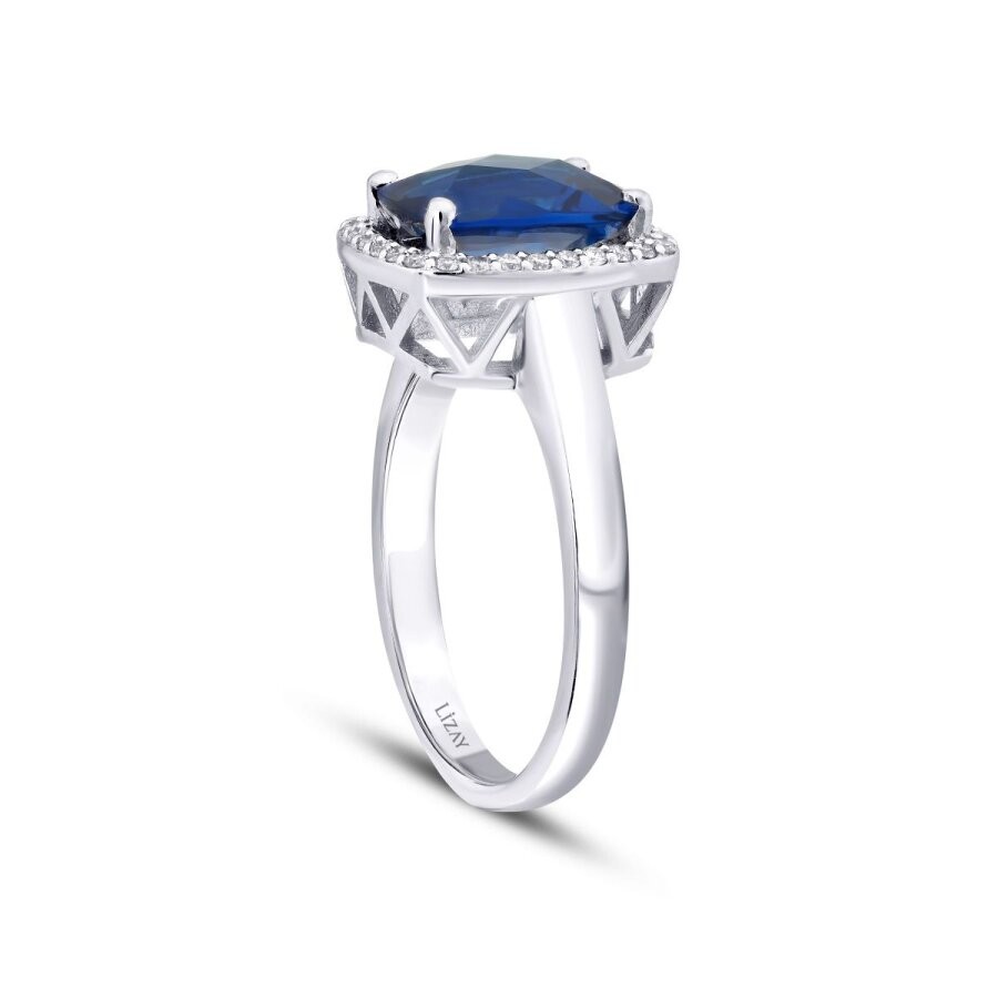 2.27 Carat Diamond Sapphire Ring