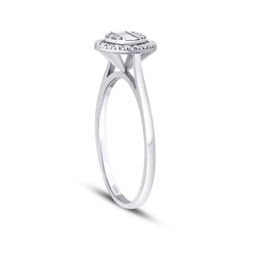 0.11 Carat Diamond Baguette Ring