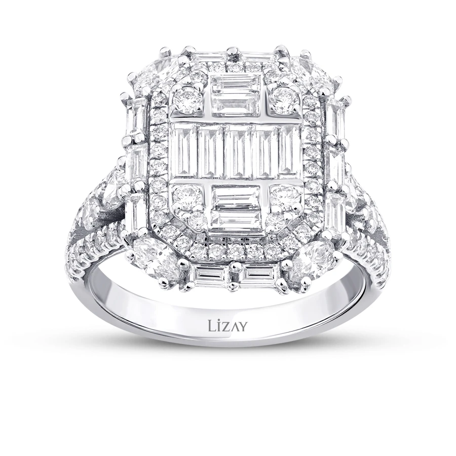 1.68 Carat Diamond Baguette Ring