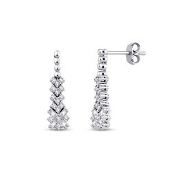 0.50 Carat Diamond Baguette Earrings