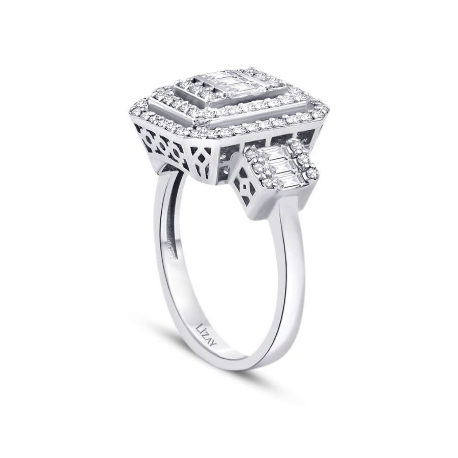 0.77 Carat Diamond Baguette Ring