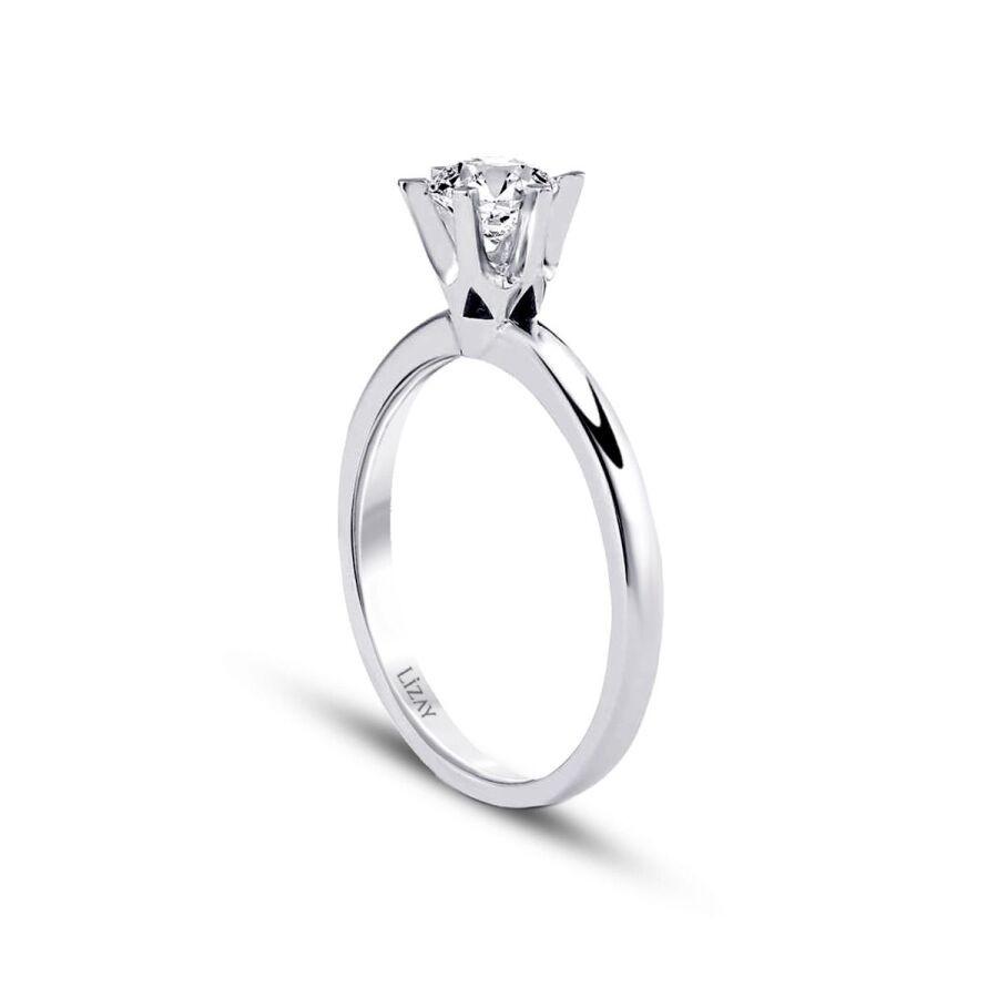 0.50 Carat Diamond Round Solitaire Engagement Ring