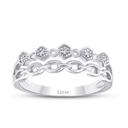 0.08 Carat Diamond Half-Eternity Trend Ring