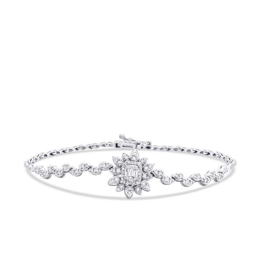 0.73 Carat Diamond Baguette Bracelet